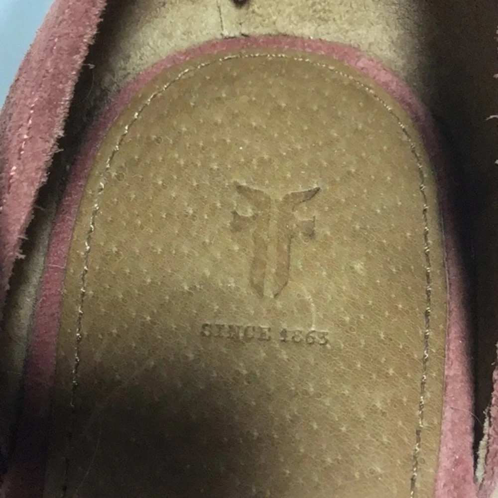 Frye Kenzie Pointed Toe Flat Sz 7 Rosewood Suede